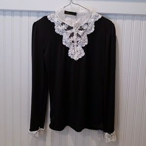 Vintage-inspired lace blouse